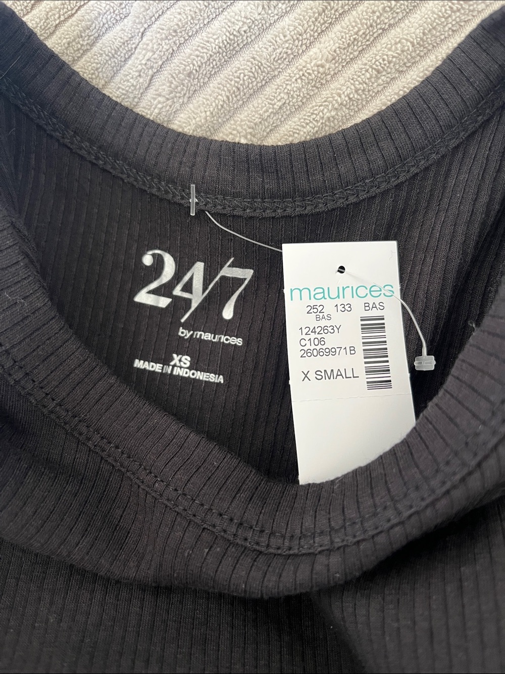 Maurices Black Ribbed Tank Top - Picture 2 of 2